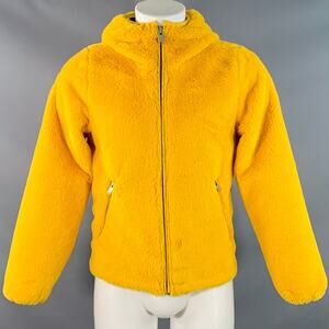JOYRICH Size S Yellow Textured Polyester Hooded Jacket
